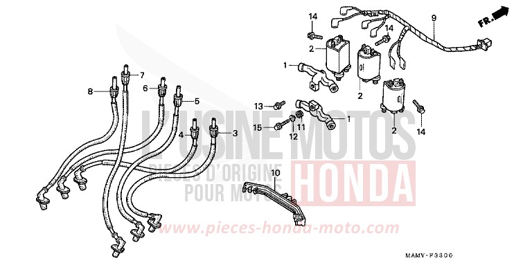 BOBINE D'ALLUMAGE de Gold Wing Aspencade PEARL GLACIER WHITE (NH326) de 1997
